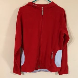 Nike - Therma-fit, red, fleece, double zipper , women, large